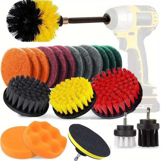 1 Set / 22 pcs of drills for cleaning and polishing, including wire,