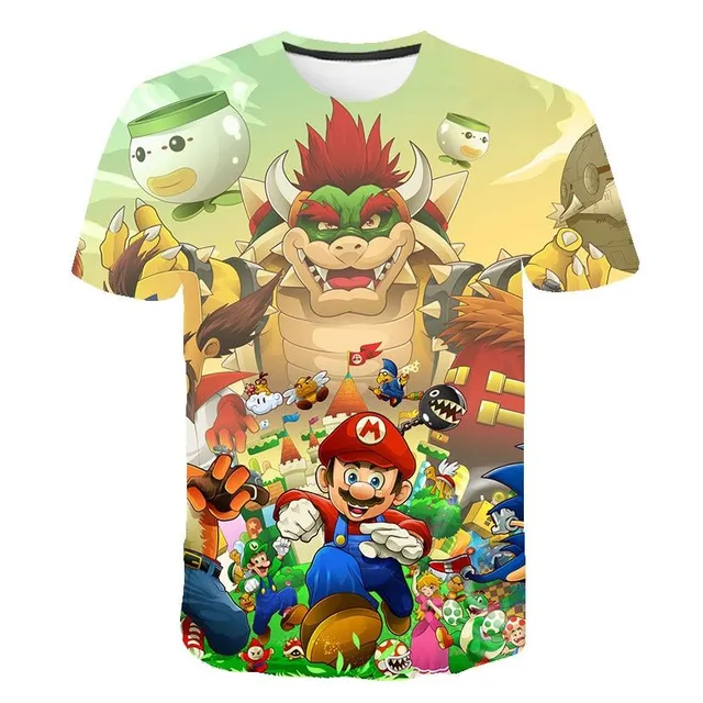 Beautiful baby T-shirt with 3D printing Mario 3128 4 roky