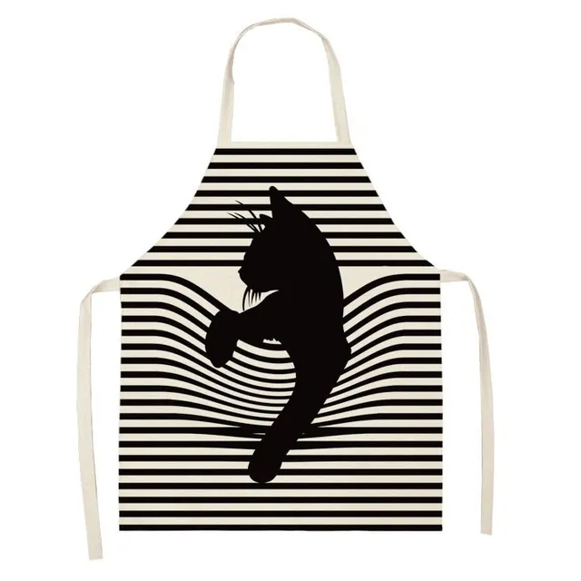 Stylish kitchen apron with cat motif Mini Me