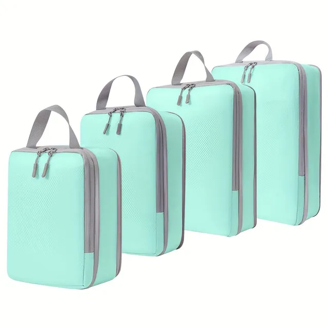 4pc Compression Luggage Organizers, Lightweight and warehouse bags Dacron for clothing, linen and shoes