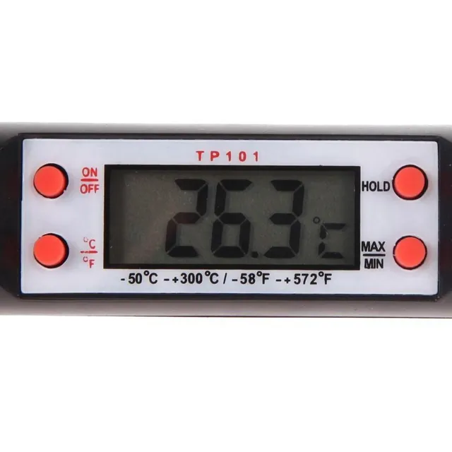 Digital kitchen thermometer with LCD display