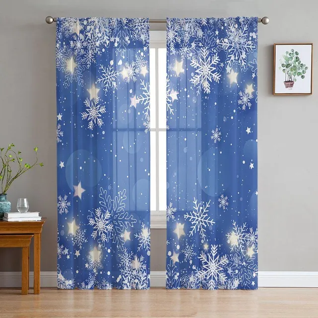 Christmas curtain with thematic motifs - various types