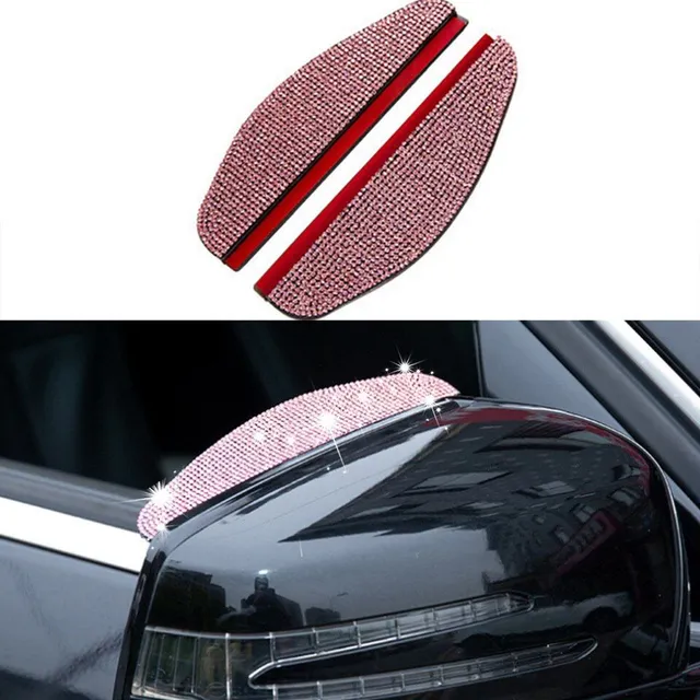 Eddy luxury rain shade with rhinestones for rear-view mirrors