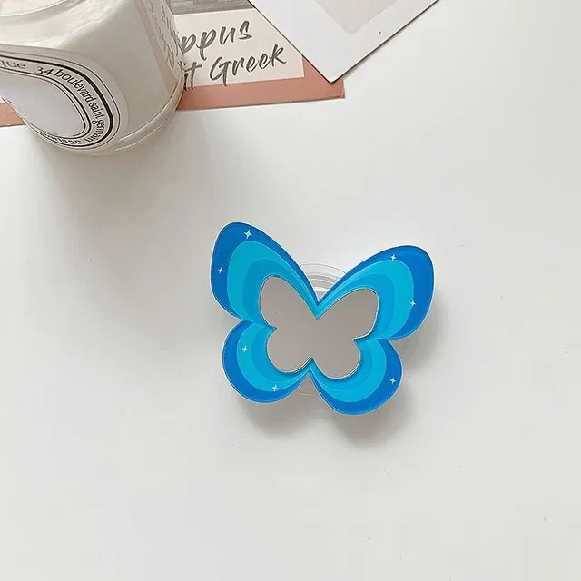 Uroczy uchwyt PopSockets z lusterkiem w kształcie motyla