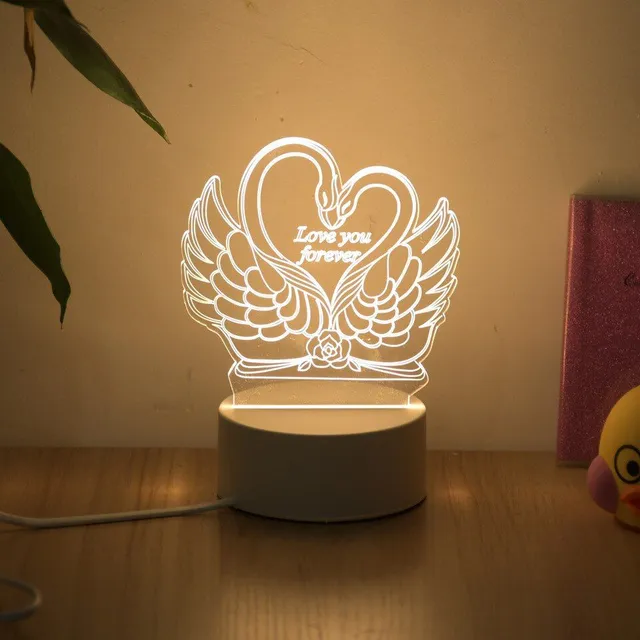 Romantic 3D table lamp