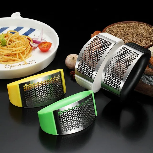 Stainless steel garlic press