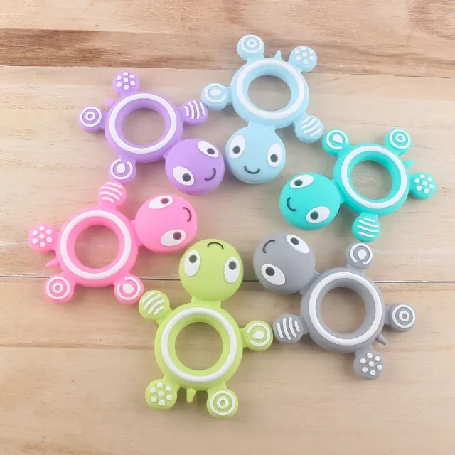 Baby cute silicone teether on clip