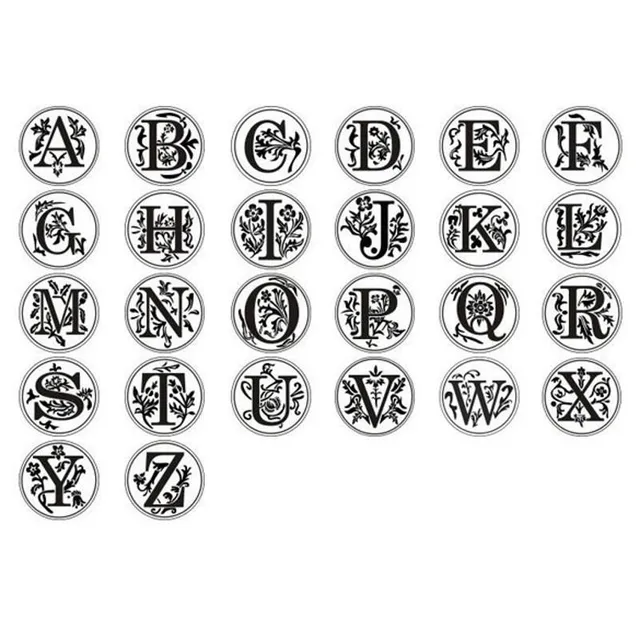 Pečatný pečiatka s písmenami abecedy