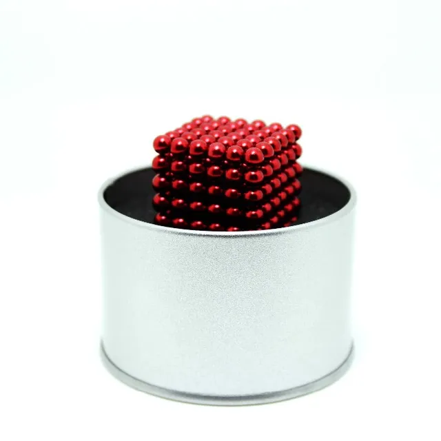 Antistresové magnetické guličky Neocube - hračka pre dospelých d3-red-beads
