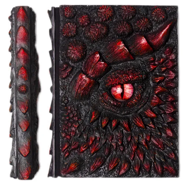 A5 Dragon's Eye embossed resin diary