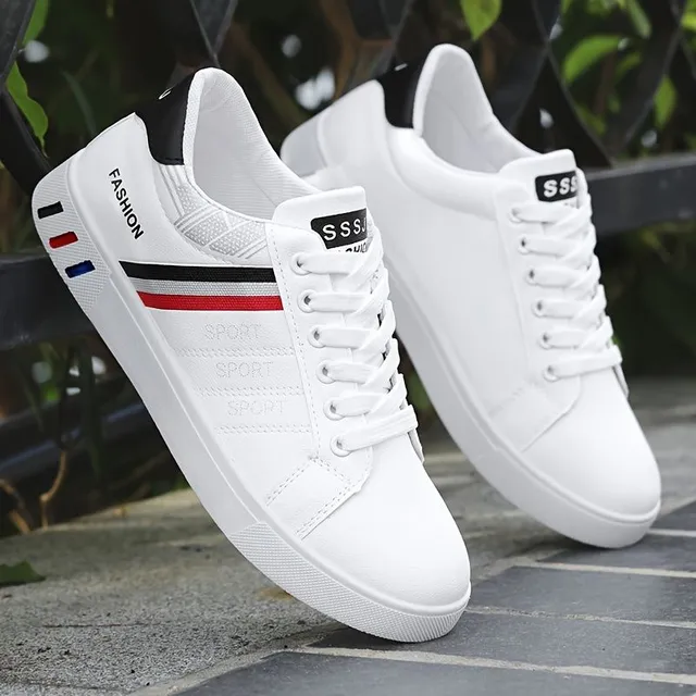 Male stylish low skateboard sneakers for outdoor activities