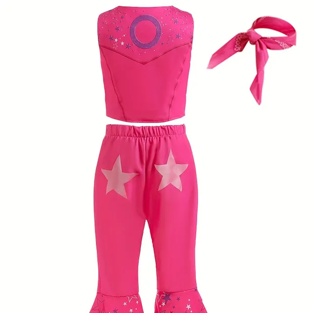 Cowgirl costume from the movie 2023 (for children) - Vest, extended pants & accessories, Halloween, carnival.