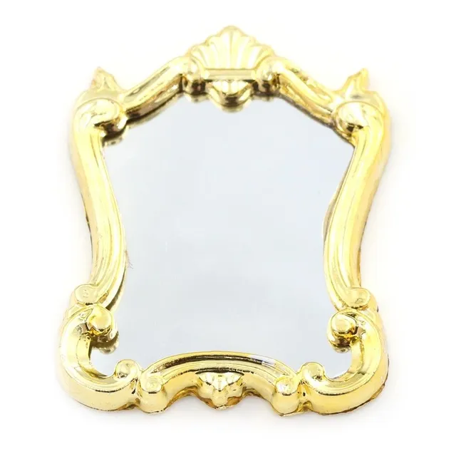 Golden mirror for doll