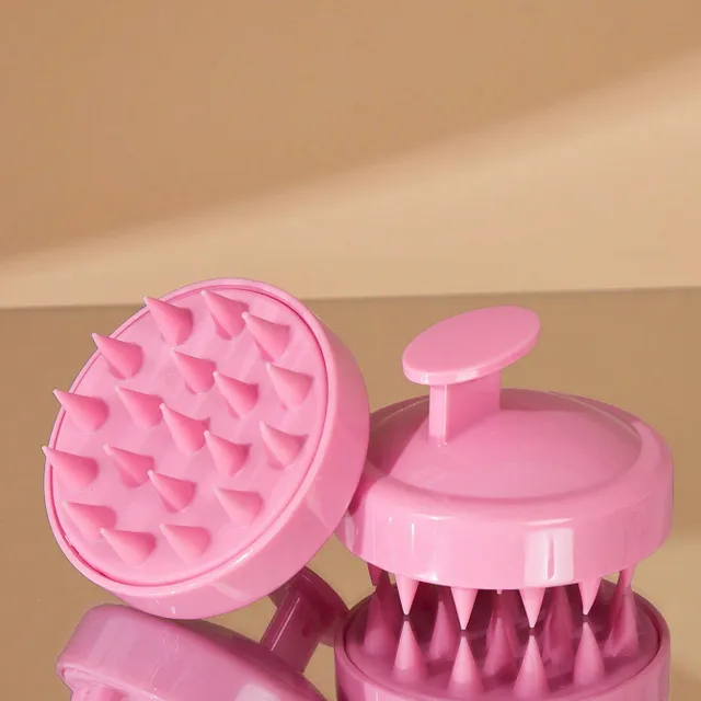 Massage and exfoliating silicone hairbrush - care for healthy and shiny hair