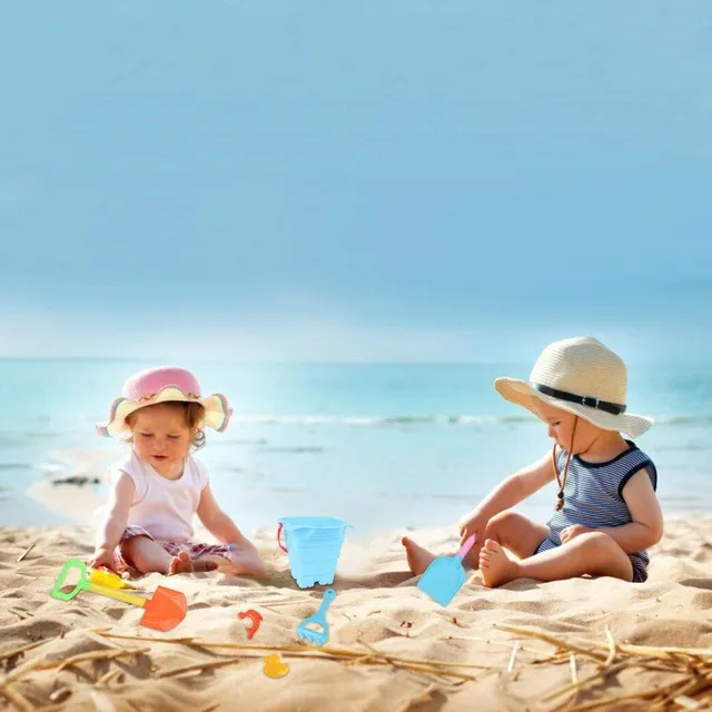 Set of soft silicone beach toys for children SandBox-Set