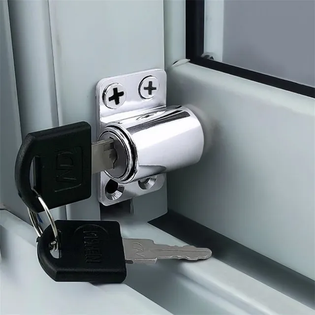 Screw door lock for sliding patio window