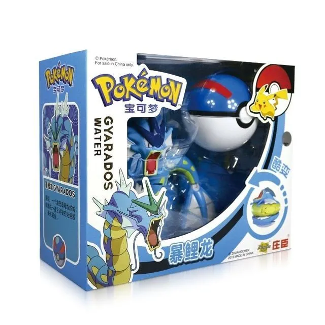 Urocze figurki Pokémonów + pokeball gyarados box