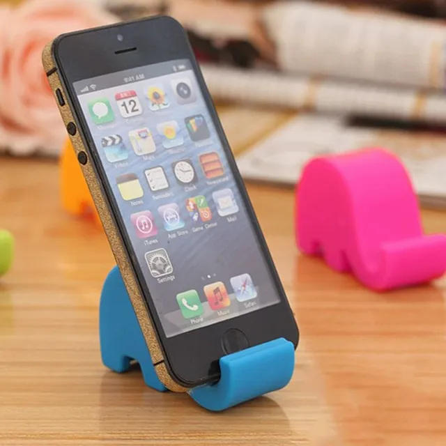 Moderný jednofarebný stojan na mobilný telefón v tvare slona