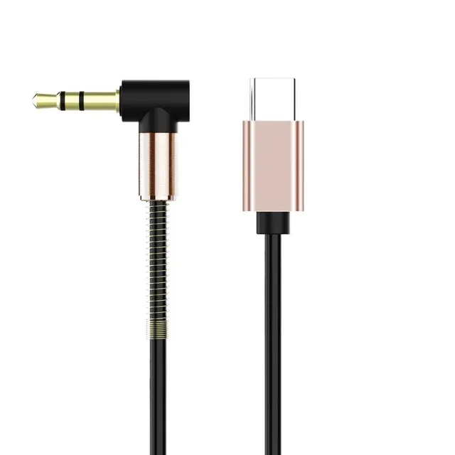 Flexibilný AUX kábel 3,5 mm jack na USB-C