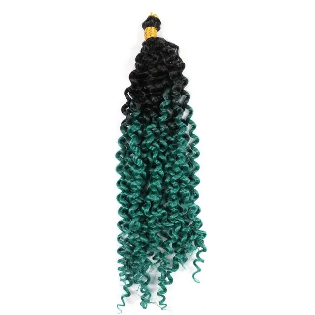 Colored curly strands for hair extensions