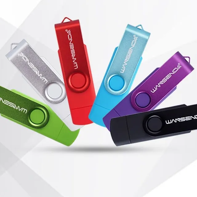 USB flash drive 2 in 1 - 16 GB - 128 GB - 6 colours