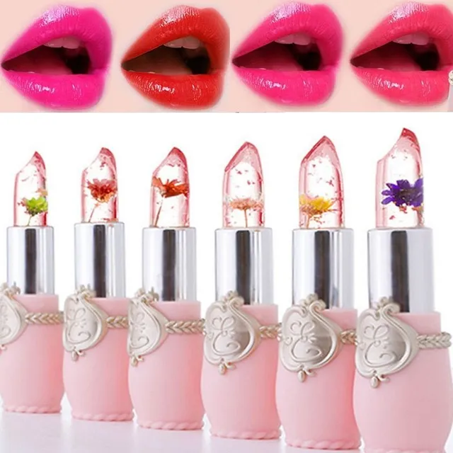 Transparent lip gloss - floral lipstick