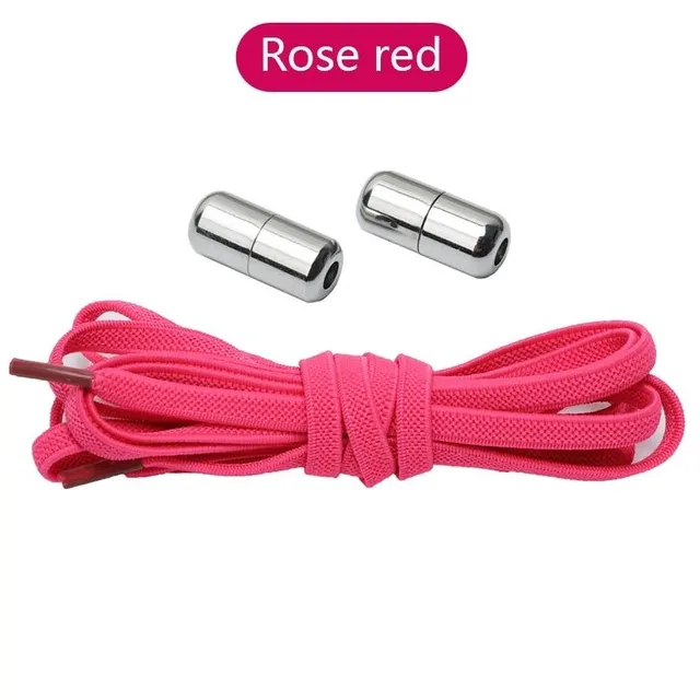 Tieless Laces Elastic Flat Laces Metal Lock Creative Kids Adult Sneakers Laces Quick Safety Lazy Laces Unisex