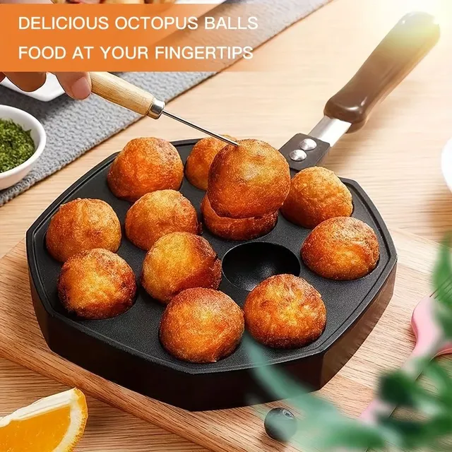 Non-stick pan for takoyaki for 12 pieces - ideal for home and restaurant use