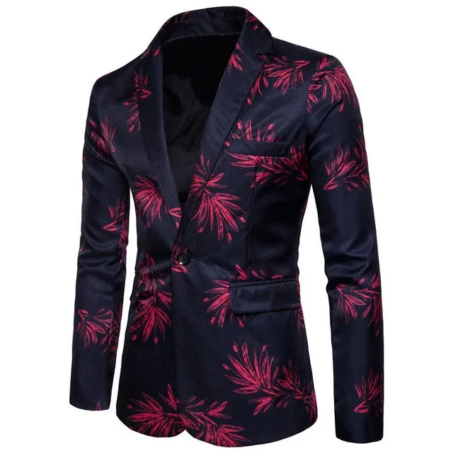Men's blazer with leaves - 2 colours
