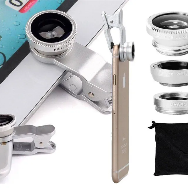 Set of lenses for mobile phones and tablets