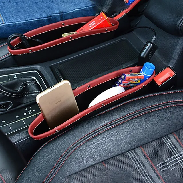 Leather organizer for the car, storage space for the car