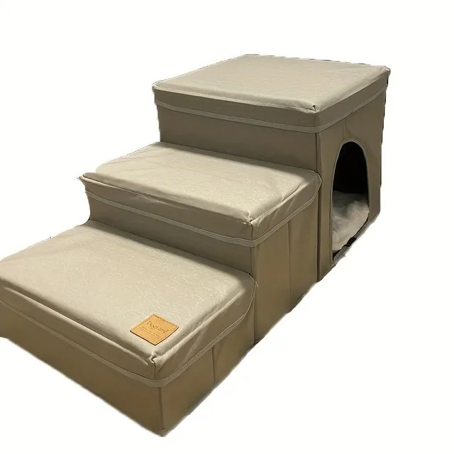 Foldable stairs for dog with pelíšek - Safe access to bed, couch and other places