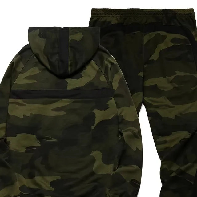 Men's 2-piece set Camo: Stylish sports sweatshirt and jogger sweatpants