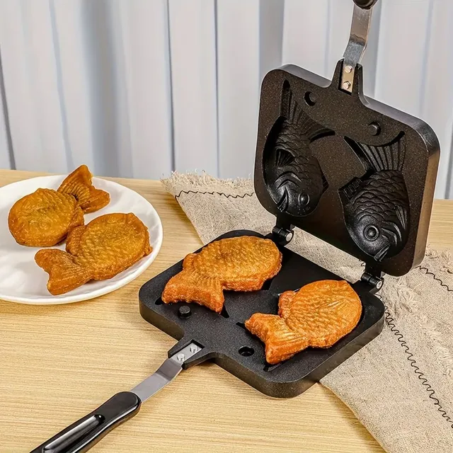 Waffelpfanne in Fischform, antihaftbeschichteter Taiyaki-Grill