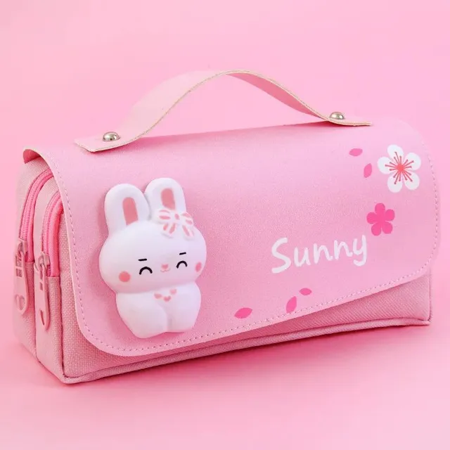 Cute kawaii penal with large capacity for girls, office supplies, students and school supplies