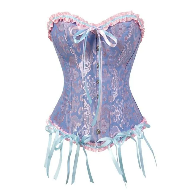 Women's seductive corset 819blue s