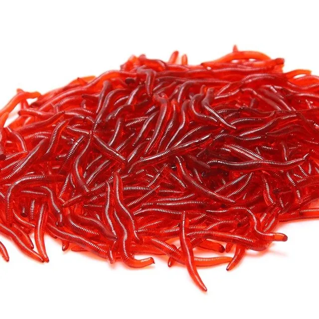 Artificial worms 3.5 cm 100 pcs