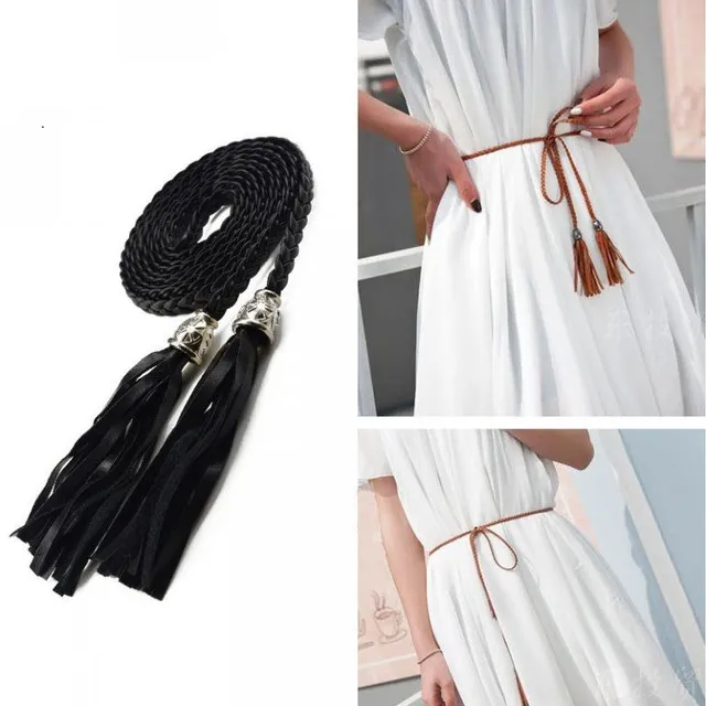 Modern ladies belt with fringe