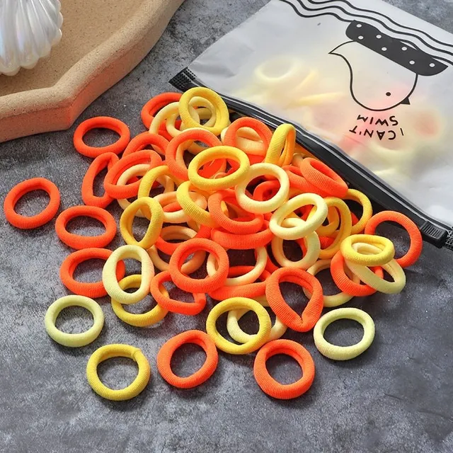 Beautiful hair elastics - 100 pieces