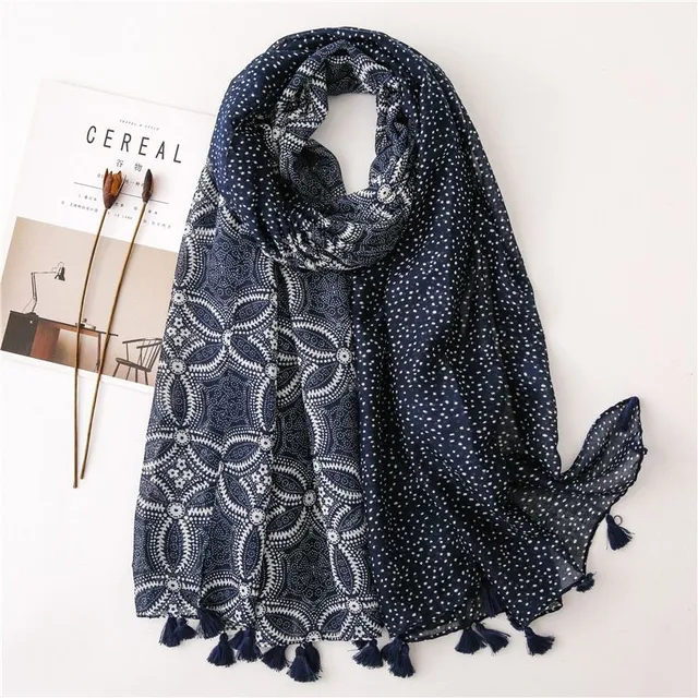 Luxury fine scarf with different patterns