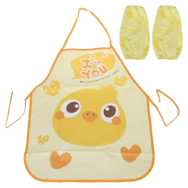 Children's kitchen apron with sleeves