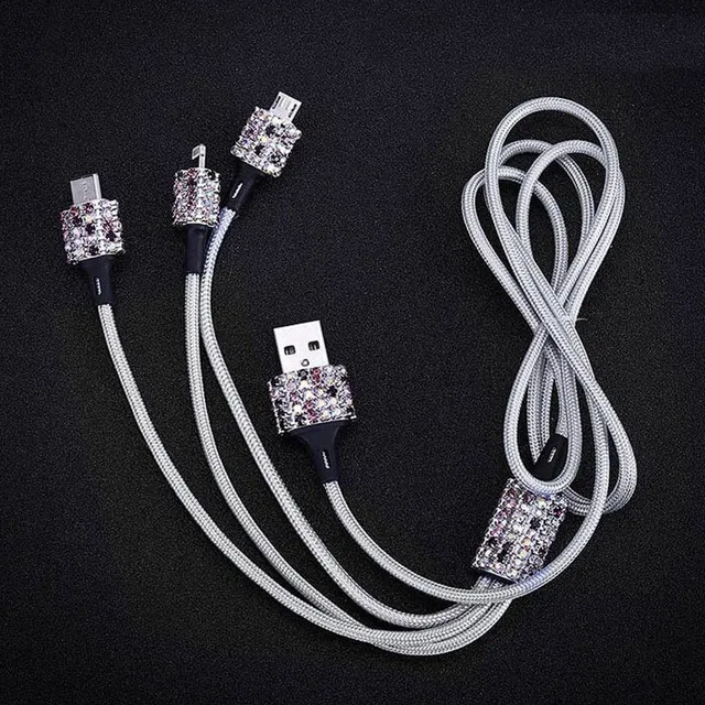 Zdobený kábel USB pre rôzne zariadenia - viacero farieb