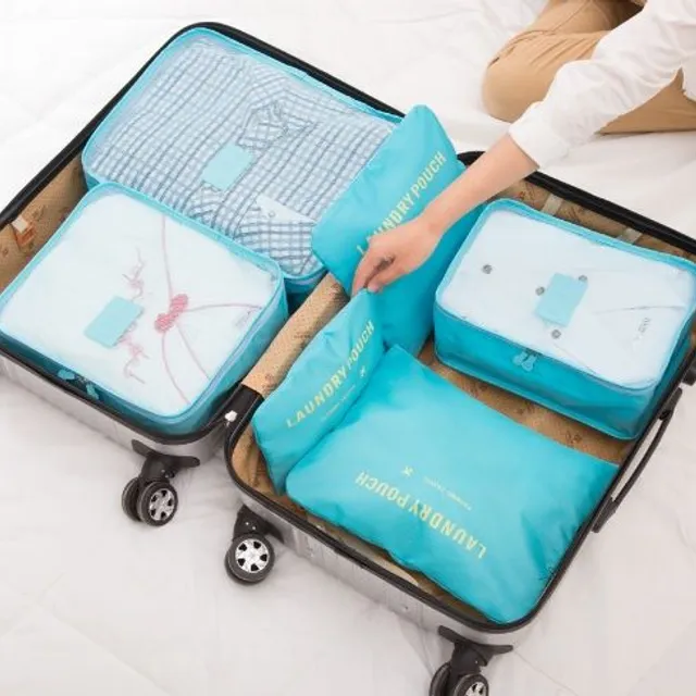 Travel suitcase organisers - 6 pcs