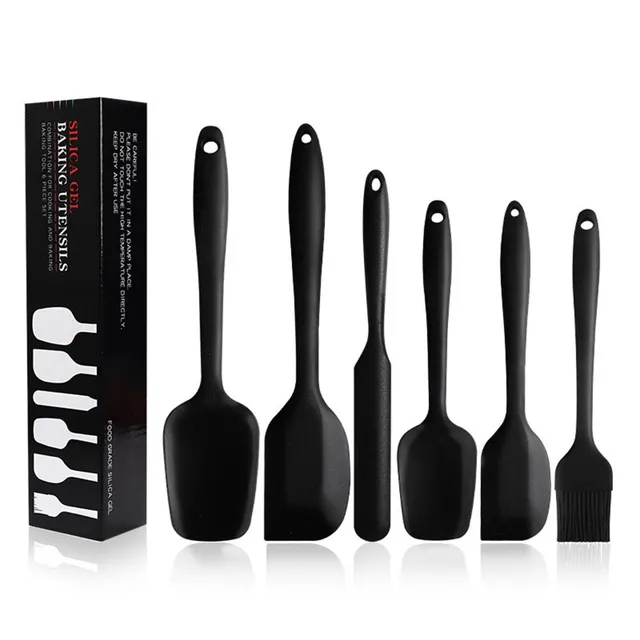 Set of 6 silicone heat-resistant spatulas