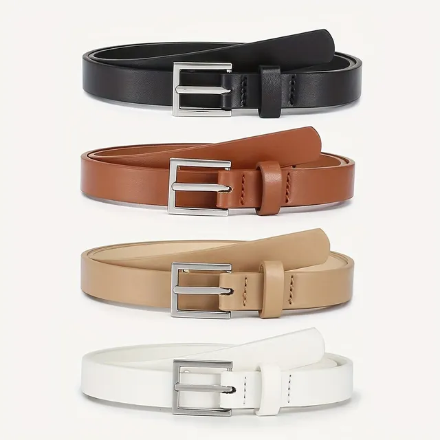 4x leather strap with square buckle, retro style