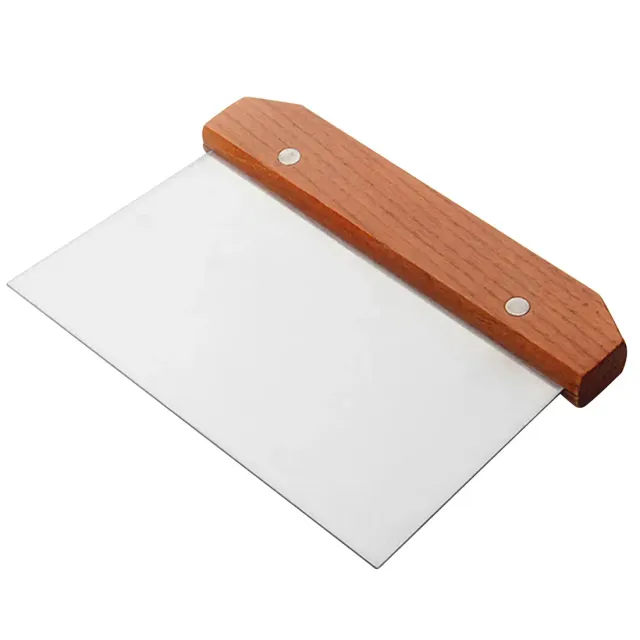 Scratch for smooth and even spread of dough on sheet or form