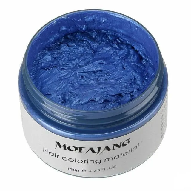 Vosková barva vlasů - více barev modra
