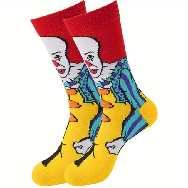 Men's socks printed with horror characters