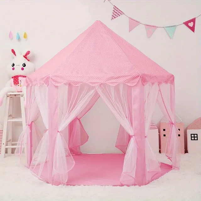 Children's Play tent - Hexa castle for small princesses and knights