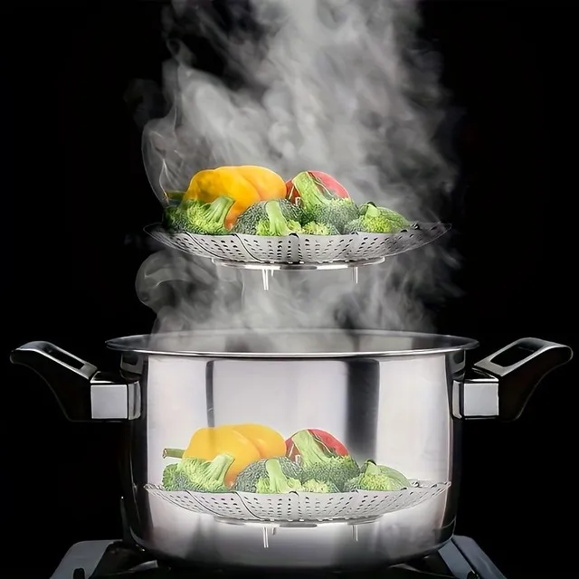 Stainless steel steam basket with composition possibility